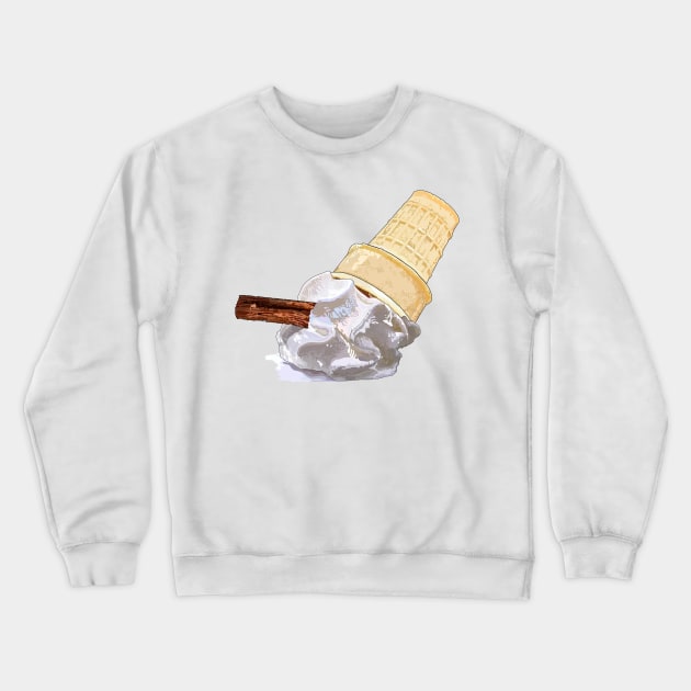 Melted ice-cream (vanilla & chocolate flake) Crewneck Sweatshirt by M[ ]